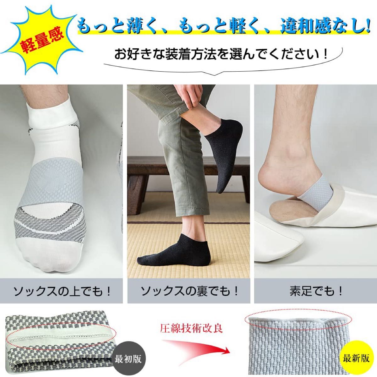 未使用【Lサイズ】KATYOU 靴下 土踏まず アーチ サポーター 足裏用 保護パッド