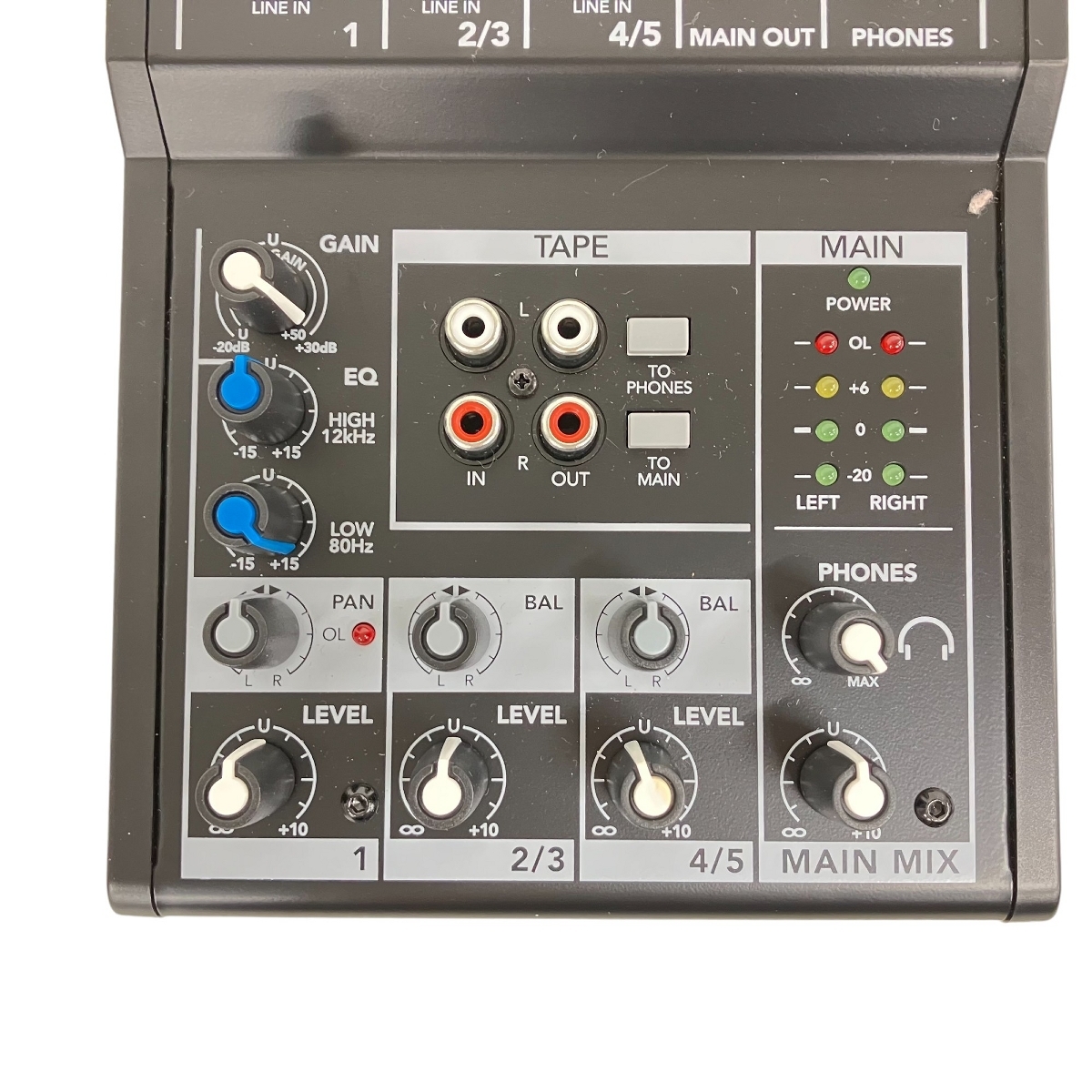 【動作保証】MACKIE マッキー MIX5 5-CHANNEL COMPACT MIXER アナログミキサー 楽器機材 中古 美品 K8872444_画像7