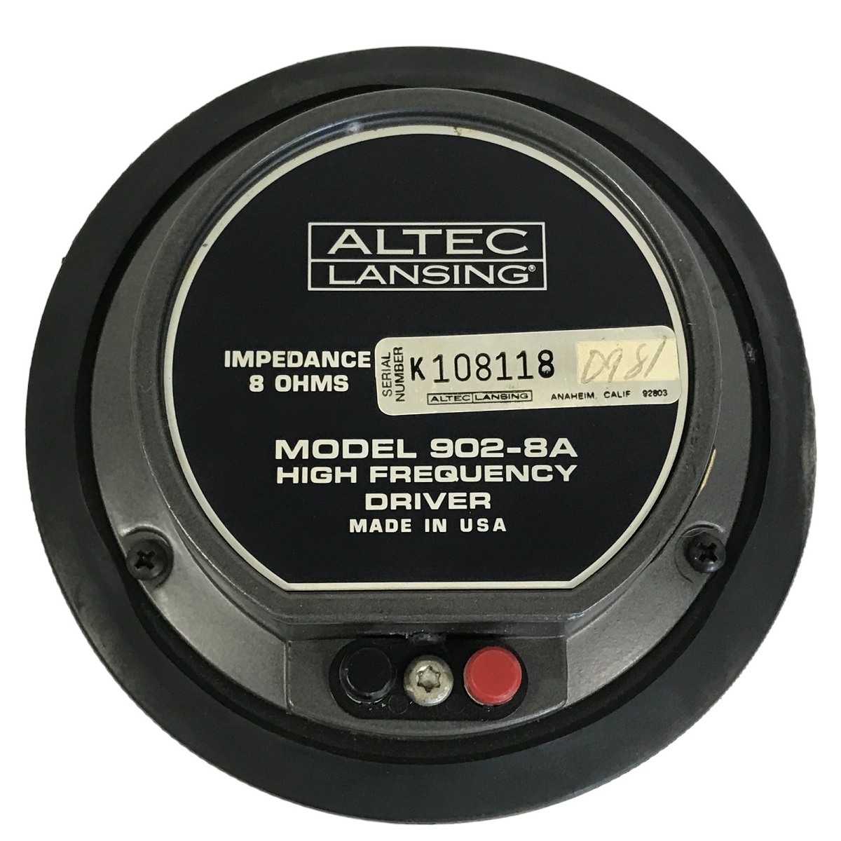 【動作保証】ALTEC 902-8A ドライバーユニット 単品 音響機材 中古 F8863642_画像3