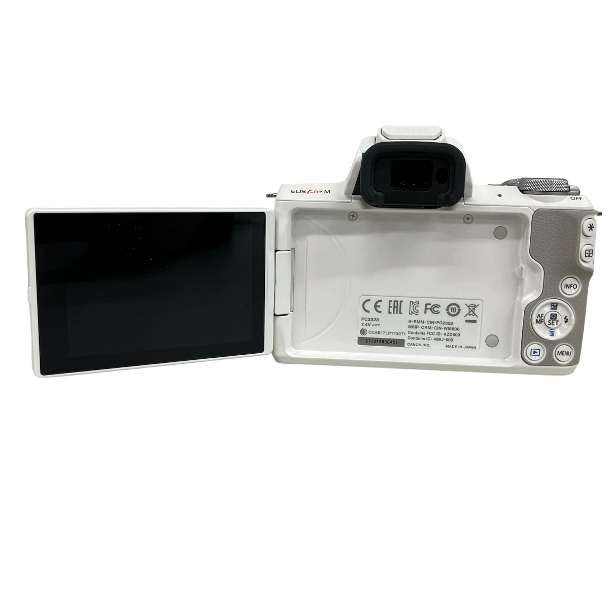Canon EOS kiss M ダブルズームキット 15-45mm 55-200mm ホワイト キャノン 中古 良好 K8842323_画像3