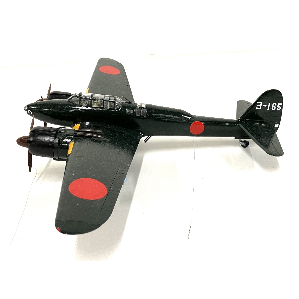 メーカー不明 月光11型 プラモデル 夜間戦闘機 飛行機 組立塗装済 約35×26×7cm 日本海軍 ジャンク B8820596_画像4