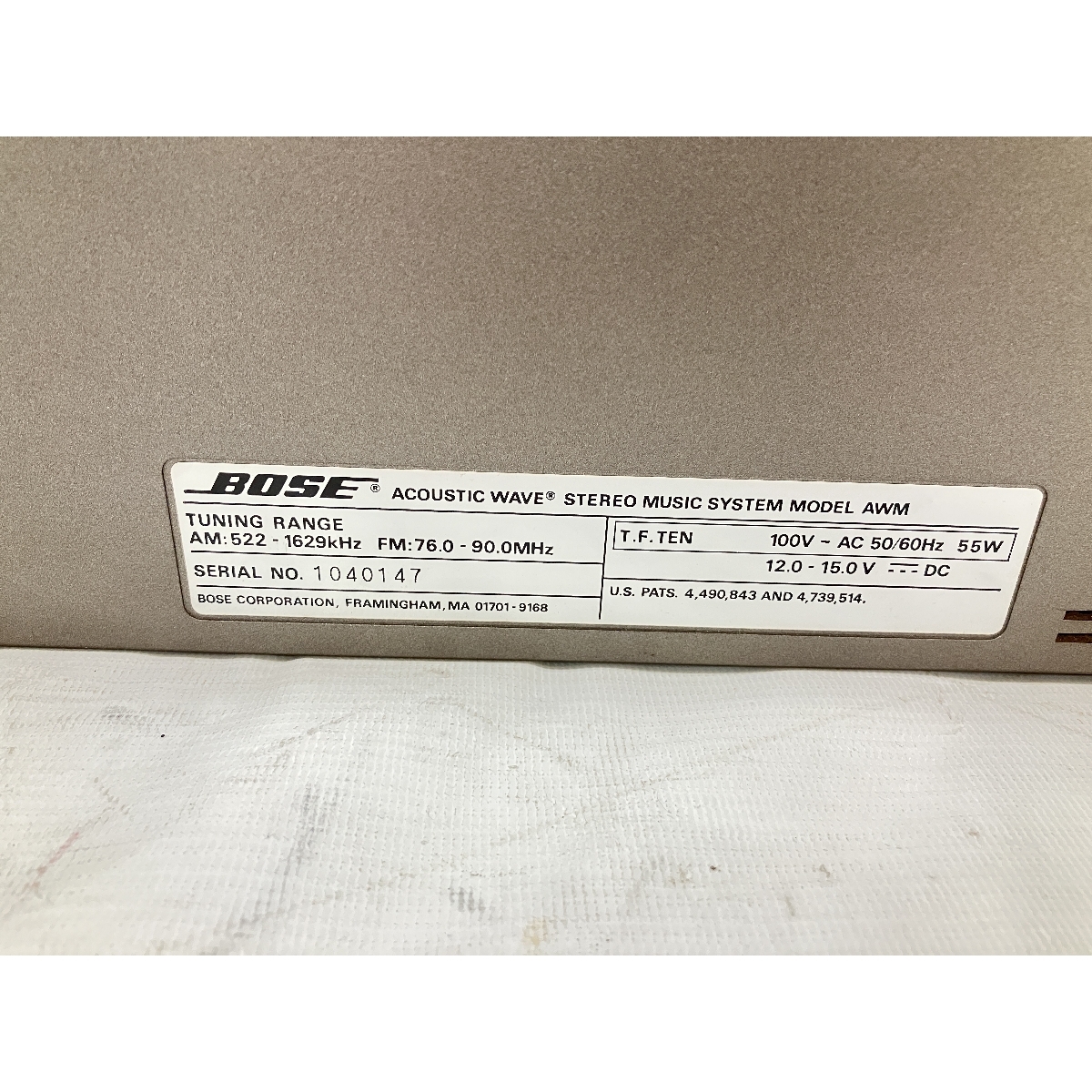 【動作保証】 BOSE AWM Acoustic Wave Music System CDプレーヤー カセット プレイヤー 専用バッグ付き オーディオ 中古 H8854799_画像7