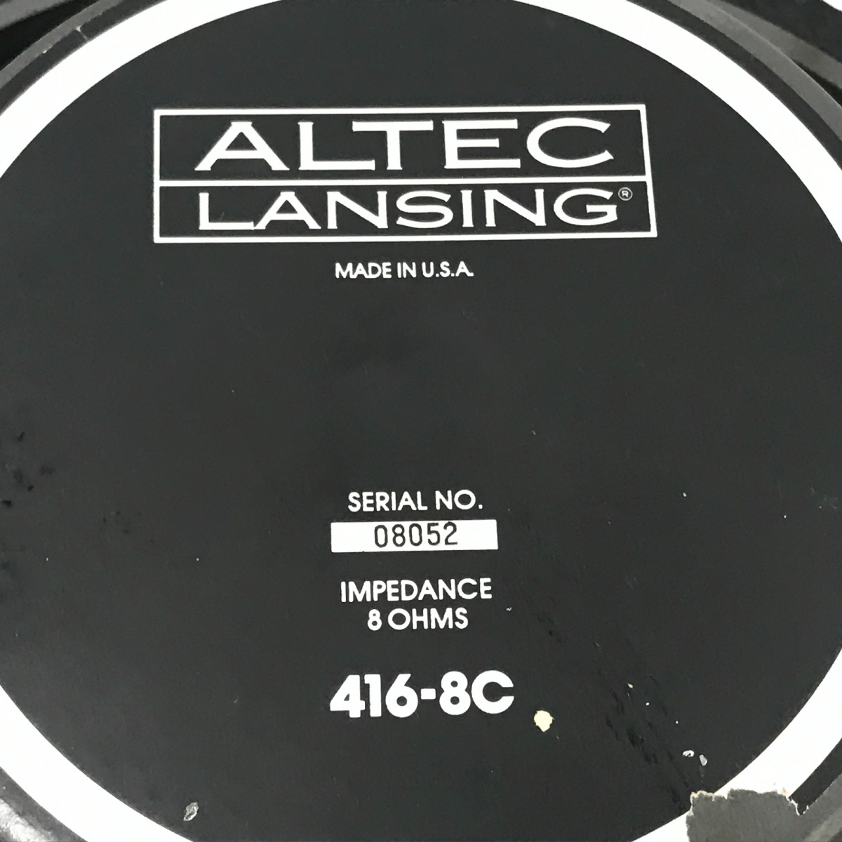 【動作保証】 ALTEC 416-8C ウーファー ユニット ペア アルテック スピーカー 音響機材 中古 F8863637_画像9
