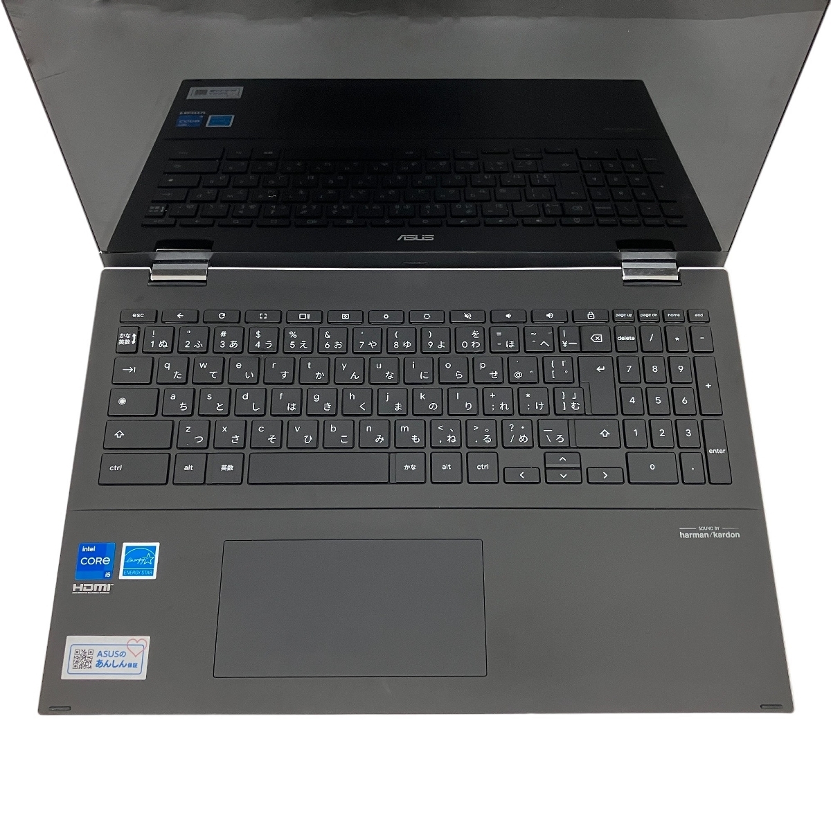【動作保証】ASUS Chromebook Flip CX5500FEA-E60082 ノートパソコン i5-1135G7 8GB SSD 256GB 中古 良好 M8733221_画像4