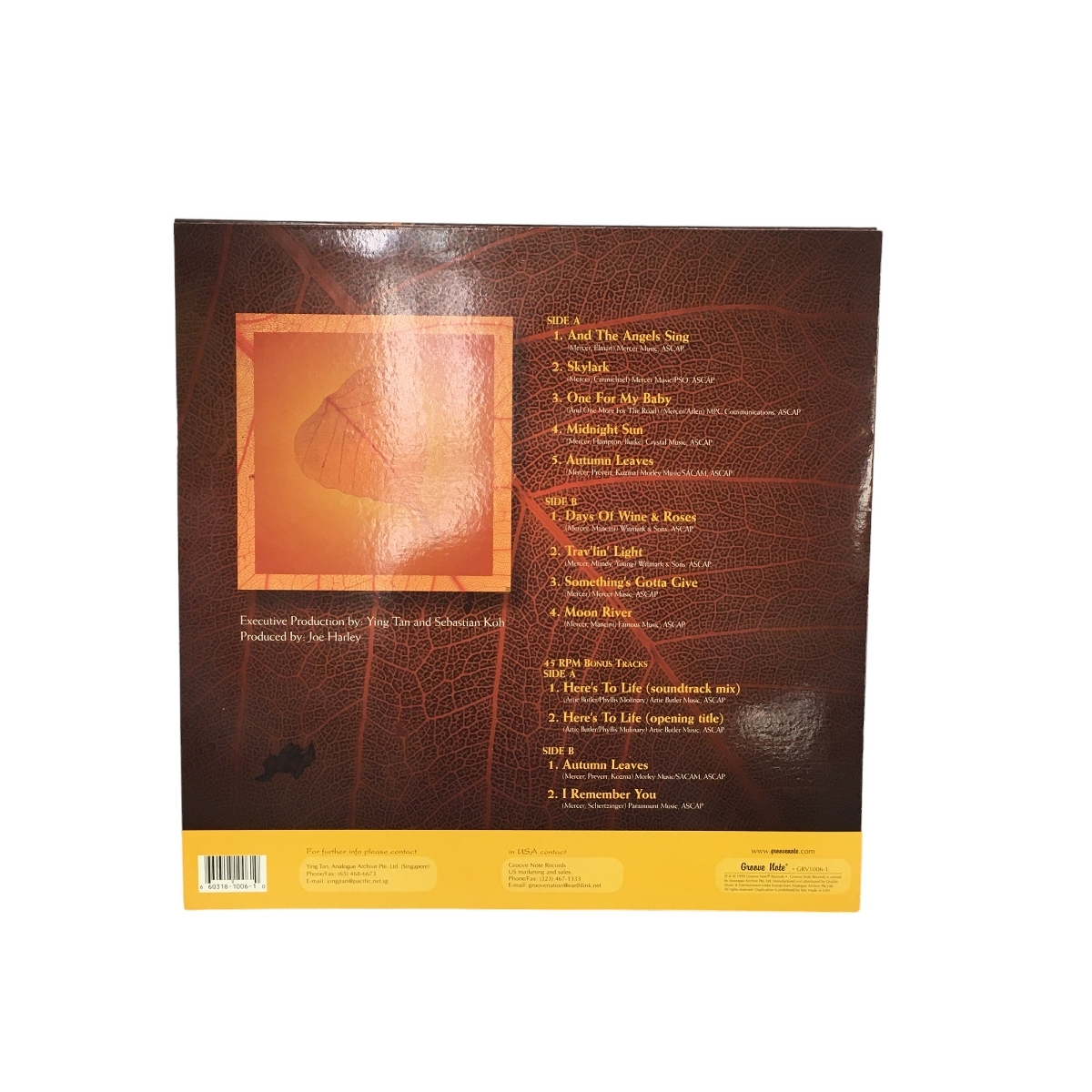 JACINTHA AUTUMN LEAVES THE SONGS OF JOHNNY MERCER 2枚組 レコード LP アナログ ジャシンタ ジャンク N8875906_画像2