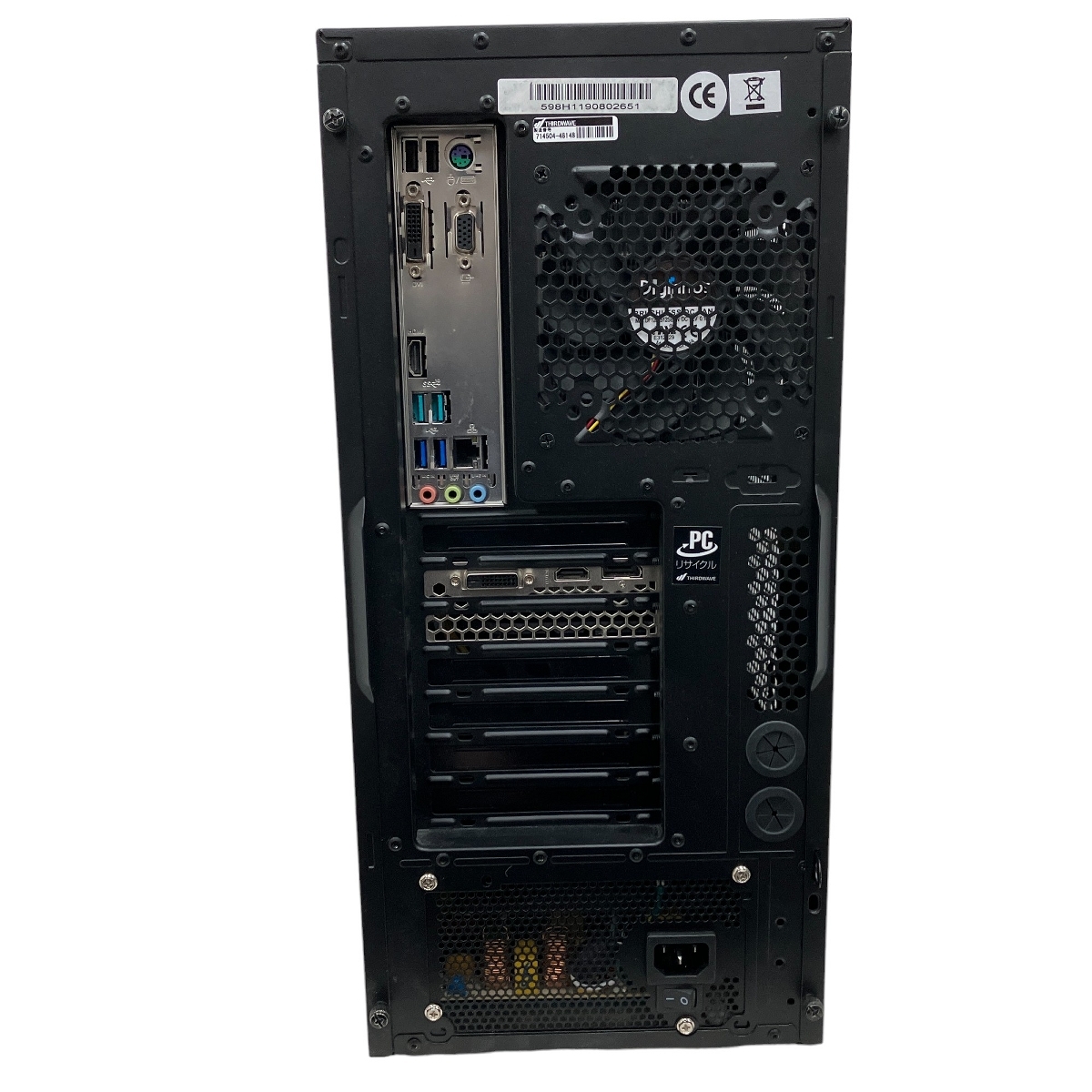 【動作保証】Thirdwave GALLERIA デスクトップ パソコン XT i7-8700 8GB SSD 500GB HDD 1TB GTX 1660 Ti 中古 M8813617_画像4