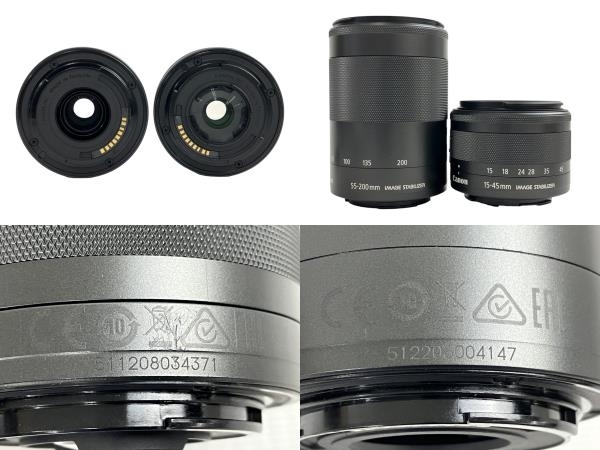 【動作保証】 Canon EOS M6 デジタル一眼カメラ 15-45 55-200 ダブルズームEVFキット 中古 N8803186_画像7
