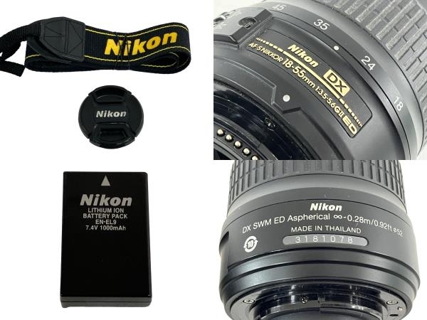 Nikon D40 NIKKOR 18-55mm f3.5-5.6GII ボディ レンズセット ジャンク N8770663の画像2