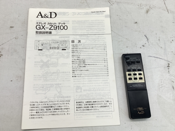 【動作保証】A&D GX-Z 9100 ステレオ カセット デッキ 音響機器 オーディオ ジャンク C8814679_画像2