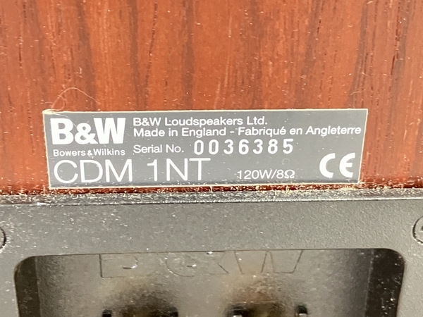 【動作保証】B&W CDM1NT 2way スピーカーペア ブックシェル型 音響機材 訳有 W8794837_画像9