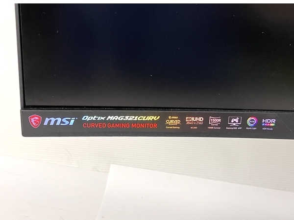 【動作保証】MSI MAG321CURV 31.5型 湾曲モニター 4K ディスプレイ 2021年製 中古 Y8809718の画像6