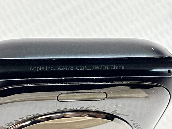 【動作保証】Apple Watch MKL53J/A A2478 Nike Series7 45mm GPS+Cellular モデル ミッドナイト ナイキ アップル 中古 C8823123_画像7