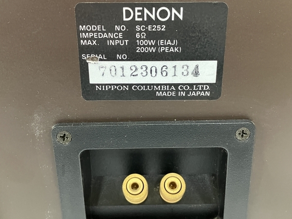 【動作保証】DENON SC-E252 スピーカー ペア デノン 音響機材 中古 H8738282_画像4