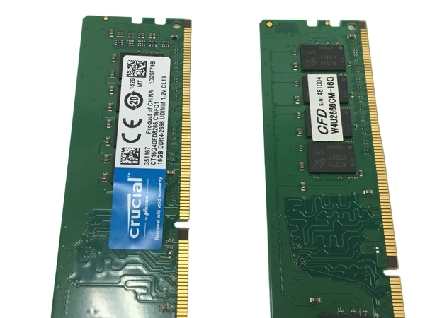 crucial CT16G4DFD8266 16GB DDR4-2666 デスクトップ用 増設メモリ 2個セット PCパーツ ジャンク T8810135_画像8