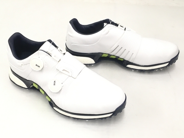 【動作保証】ADIDAS GOLF アディダスゴルフ TWIN BOA BOOST F35403 ゴルフシューズ ホワイト系 ダイヤル式 28cm 中古 T8714679の画像5