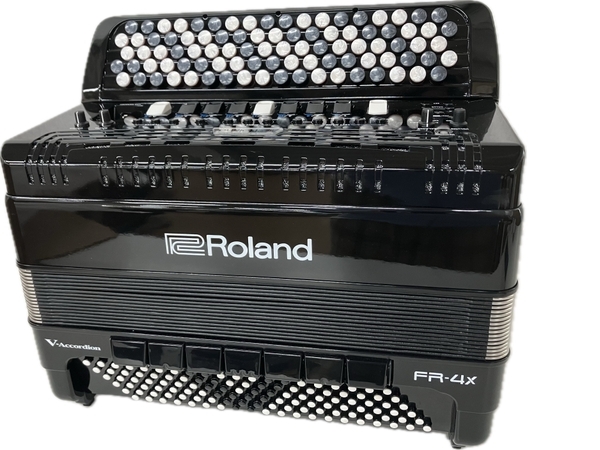 【動作保証】 Roland FR-4XB BK V-accordion 右92 左120 ボタン 鍵盤 同時発音 128音 電子 アコーディオン 鍵盤 楽器 中古 美品 S8782690の画像1