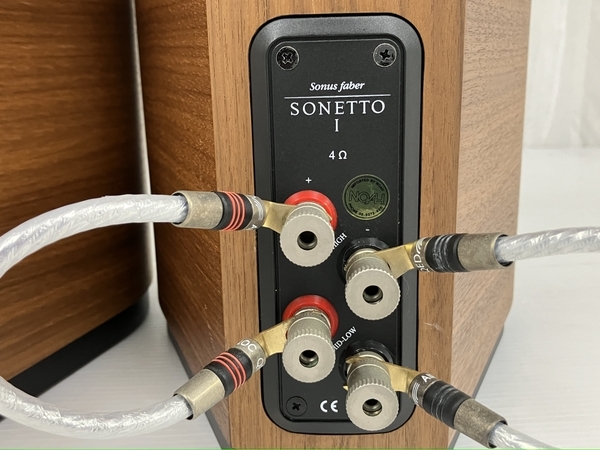 【動作保証】 Sonus faber SONETTO I 2ウェイ ブックシェル スピーカー ペア オーディオ 音響 機器 AIRLOC QED付き 中古 美品 O8765311の画像2