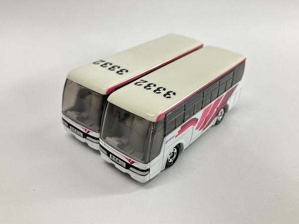 【動作保証】TOMY TOMICA 西鉄高速バス 箱あり/なし 2点セット MITSUBISHI FUSO AERO QUEEN トミカ 中古 W8827441_画像1