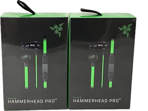 【動作保証】 RAZER HAMMER HEAD PRO V2 ゲーミングイヤホン 2点セット 未使用 未開封 S8811047_画像1