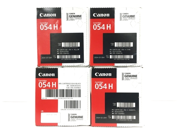 Canon Cartridge 054 H トナー カートリッジ シアン イエロー マゼンタ ブラック 4色 セット 未使用 Y8830548の画像4