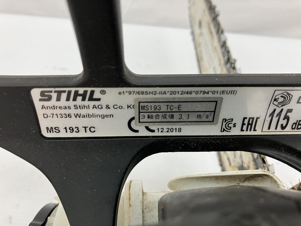 STIHL MS 193 TC エンジン チェンソー チェーンソー 電動工具 スチール ジャンク C8821095_画像10