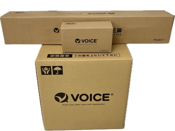 【動作保証】 voice レーザー墨出器 Model-G5(三脚+受光器)セット 未使用 S8825060の画像1