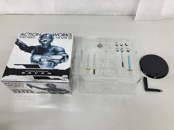 宇宙刑事ギャバン ACTION WORKS TOEI HERO THE LIVE 02 SPACE SHERIFF GAVAN メガハウス アクションワークス フィギュア 中古 K8831700_画像2