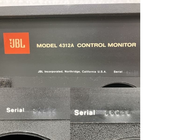 【引取限定】【動作保証】 JBL 4312A CONTROL MONITOR スピーカーシステム ペア 音響機器 オーディオ 中古 直 Y8801727の画像3