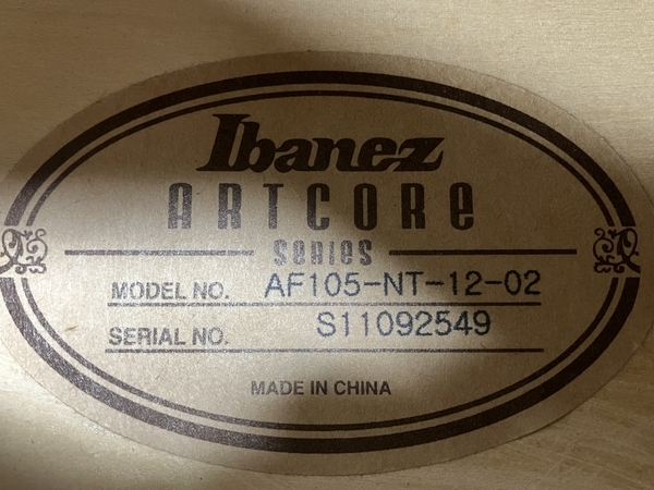 Ibanez AF105-NT-12-02 フルアコ ギター 楽器 中古 H8812294の画像7