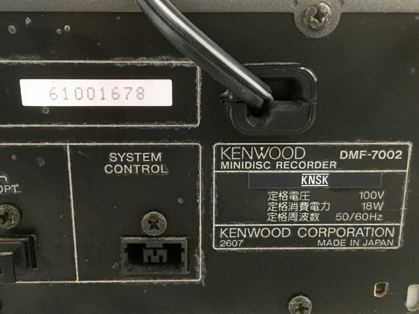 KENWOOD DMF-7002 MDプレイヤー 音響機材 ジャンク Y8736958_画像2