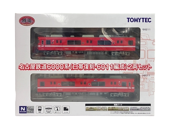 TOMYTEC 鉄道コレクション 名古屋鉄道 名鉄 6000系 白帯復刻 6011編成 2両セット 鉄コレ Nゲージ 鉄道模型 未使用 N8836478_画像1