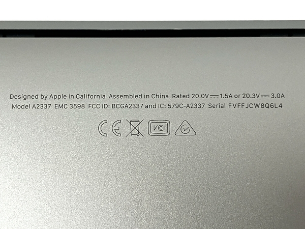 【動作保証】Apple MacBook Air M1 2020 ノートPC Apple M1 8GB SSD 256GB Monterey 中古 T8776418_画像9