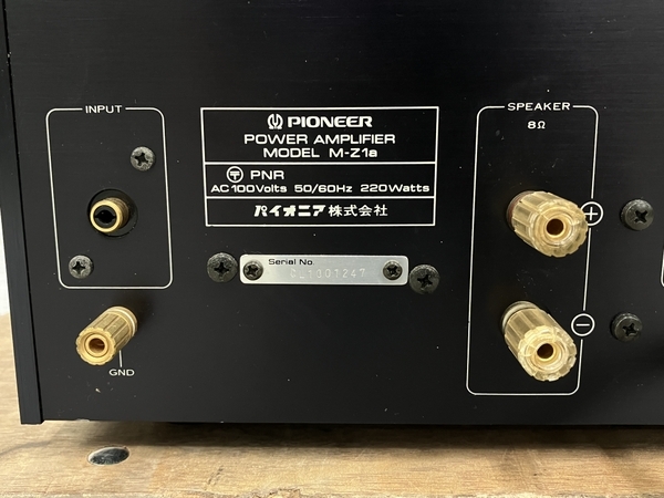 【動作保証】 Pioneer M-Z1a モノラル パワー アンプ 2台 セット 音響機材 オーディオ パイオニア 中古 直 Y8780381_画像9