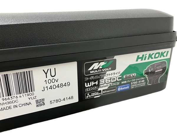 【動作保証】 ハイコーキ WH36DC 2XPDSZ36V コードレスインパクトドライバ 工具 Bluetooth バッテリー2個 未使用 M8855689_画像6