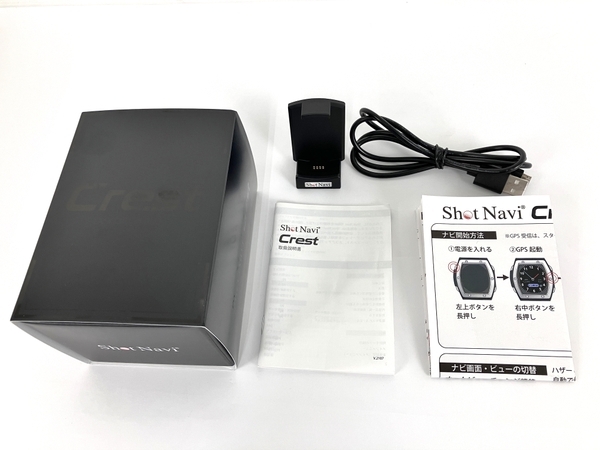 【動作保証】Shot Navi ショットナビ Crest ゴルフウォッチ GPS クレスト Silver 中古 良好 Y8841732_画像2