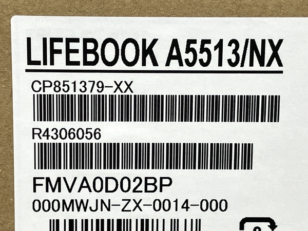 【動作保証】 富士通 FUJITSU LIFEBOOK A5513/NX FMVA0D02BP ノートパソコン 未使用 M8823511_画像4