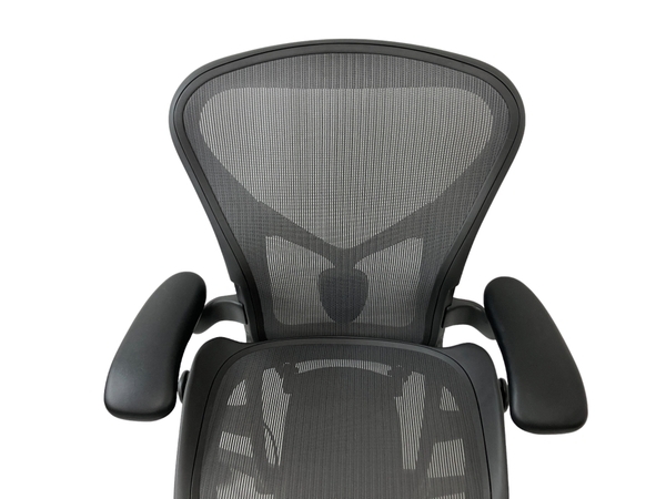 【動作保証】HERMAN MILLER ハーマンミラー AER1B22PW-ZSSG1G1G1BBBK23103 アーロンチェア 2020年製 中古 楽 N8851777_画像3