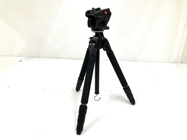 【動作保証】Manfrotto 701HDV Velbon Carmagne G5400 プロフルードミニ雲台 カーボン三脚 カメラ周辺機器 マンフロット 中古 O8853814_画像1