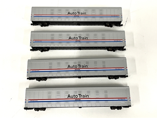 KATO U.S.A 106-5506 106-5508 Autorack Amtrak PhaseV Autorack Amtrak PhaseIII Car Set Nゲージ 鉄道模型 中古 B8843074_画像4