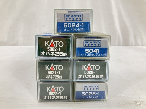 KATO 24系寝台特急 金帯 オハネ25 オシ24 スハネ25 オロネ25 オハネフ25 7両 Nゲージ 鉄道模型 ジャンク W8856097_画像9