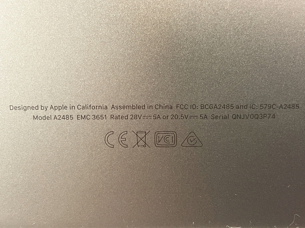 【充放電回数35回】【動作保証】Apple MacBook Pro 16インチ 2021 MK183J/A ノート PC M1 Pro 16GB SSD 512GB Monterey 中古 美品 T8540527_画像10