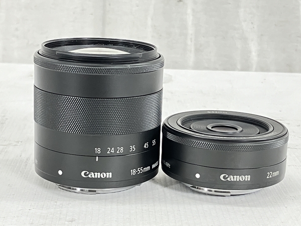 【動作保証】 Canon キャノン ミラーレス一眼 カメラ EOS M3 / EF-M 22mm 1:2 / EF-M 18-55mm 3.5-5.6 IS STM 中古 W8847063_画像6