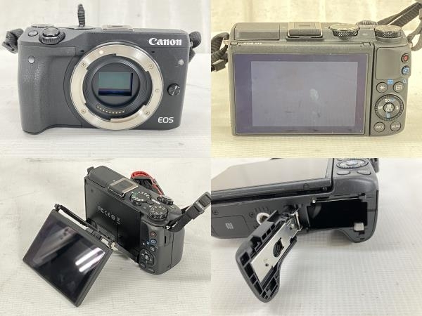 【動作保証】 Canon キャノン ミラーレス一眼 カメラ EOS M3 / EF-M 22mm 1:2 / EF-M 18-55mm 3.5-5.6 IS STM 中古 W8847063_画像3
