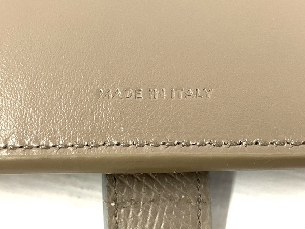 セリーヌ ラージ ストラップ ウォレット グレー レディース 財布 長財布 レザー マルチファンクション CELINE 中古 T8566869_画像10