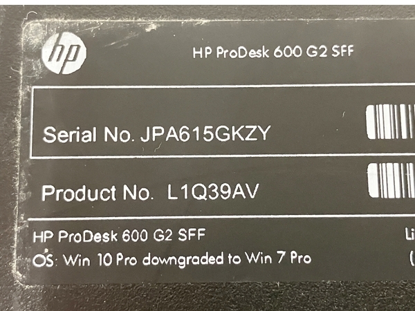 【動作保証】HP ProDesk 600 G2 SFF デスクトップ パソコン i7-6700 16GB SSD 256GB Win11 光学ドライブ 中古 M8683795_画像10