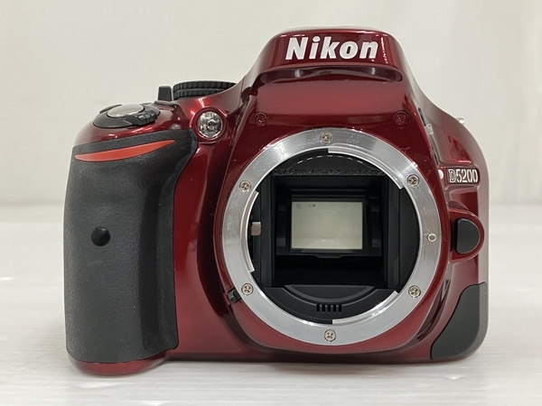 【動作保証】Nikon D5200 一眼レフカメラ 18-55mm 1:3.5-5.6G VRレンズキット レッド 中古 O8860663_画像5