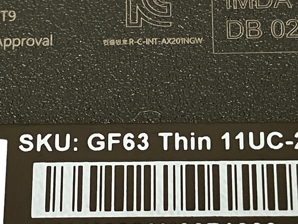 【動作保証】 MSI GF63 Thin 11UC i5-11400H 15.6インチ ノートパソコン 16GB SSD 512GB RTX 3050 Win11 中古 M8823498_画像8