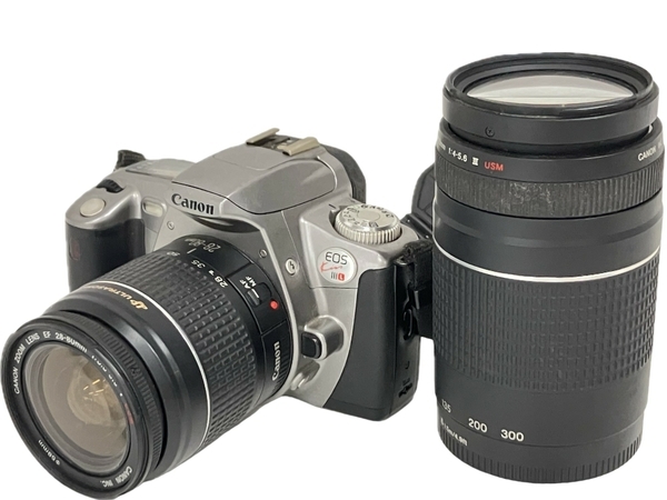 Canon EOS kiss III L フィルムカメラ ボディ レンズ2点 セット ZOOM LENS EF 28-80mm 3.5-5.6 75-300mm 4-5.6 キヤノン ジャンク S8862557_画像1