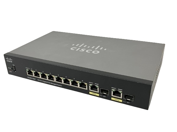 Cisco シスコ SG350-10MP マネージド スイッチ ネットワーク 周辺機器 ジャンク M8552487_画像1