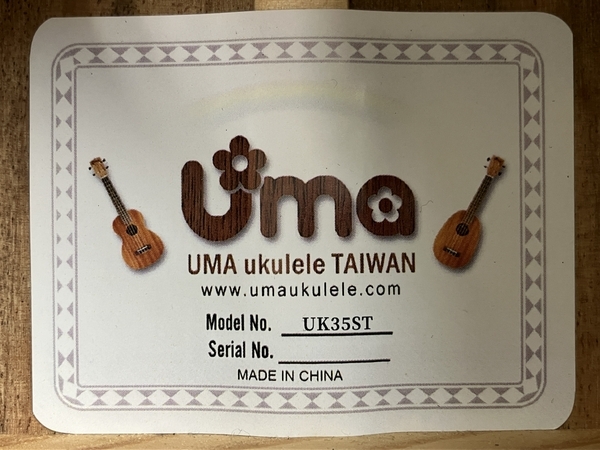 【動作保証】Uma UK35ST テナーウクレレ 26インチ オールソリッドモデル アカシアコア 中古 美品 N8865663_画像10